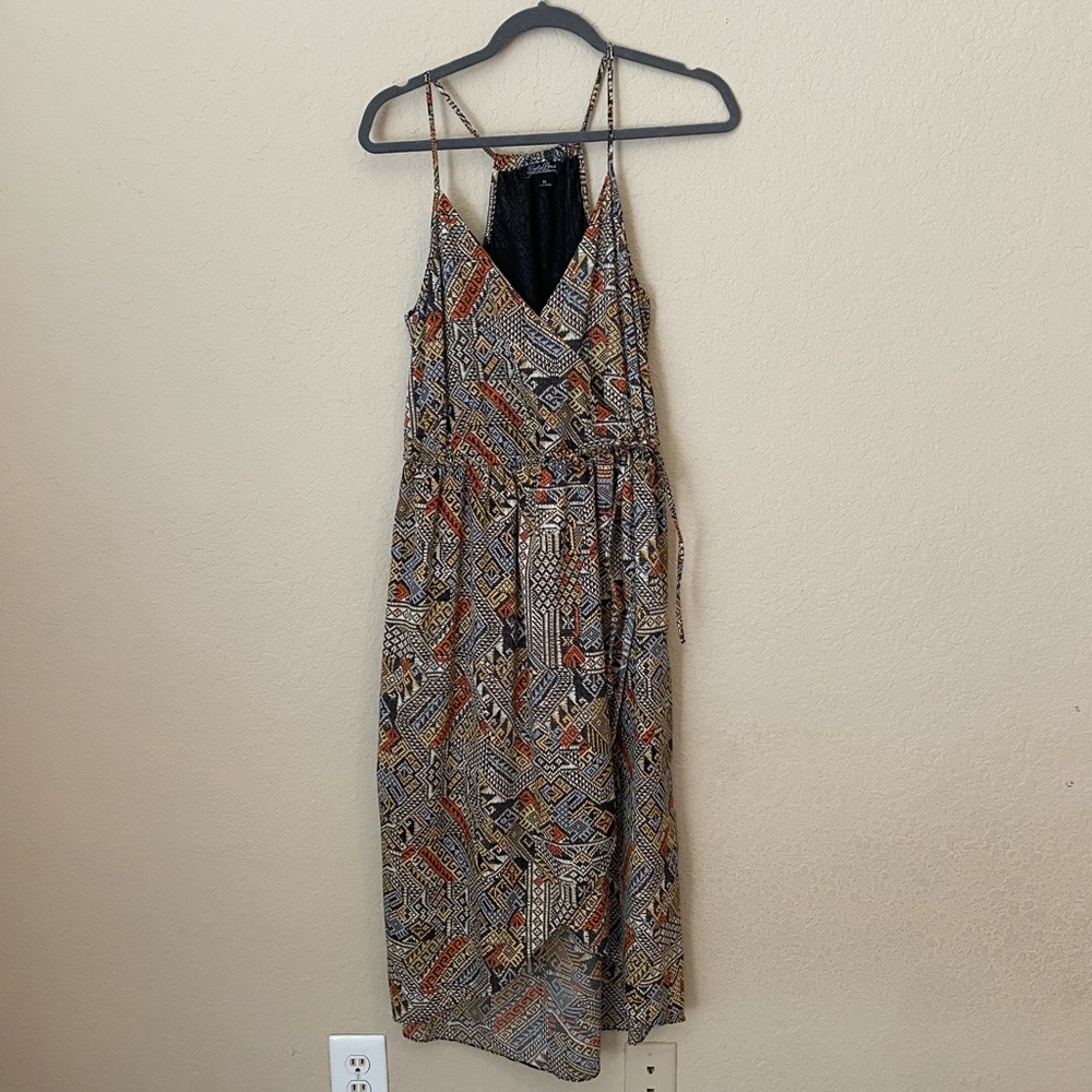 Lucky Brand geometric wrap style dress size medium
